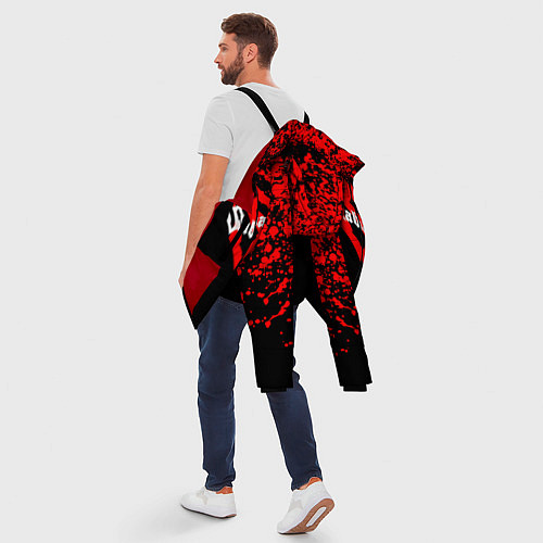 Мужская зимняя куртка Sabaton красные брызги / 3D-Красный – фото 5