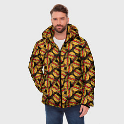 Куртка зимняя мужская Бургеры Burgers, цвет: 3D-красный — фото 2