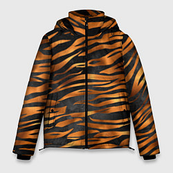 Куртка зимняя мужская В шкуре тигра, цвет: 3D-черный