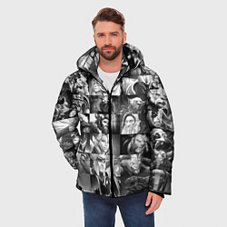 Куртка зимняя мужская DOTA 2 ГЕРОИ ЧЁРНО БЕЛЫЙ ДОТА 2, цвет: 3D-черный — фото 2