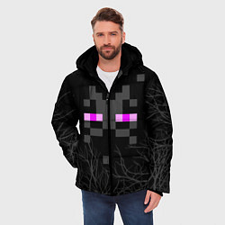 Куртка зимняя мужская ЭНДЕРМЕН МАЙНКРАФТ MINECRAFT, цвет: 3D-черный — фото 2