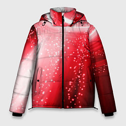 Куртка зимняя мужская Красная космическая спираль, цвет: 3D-черный