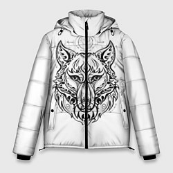 Куртка зимняя мужская Волчий портрет, цвет: 3D-светло-серый