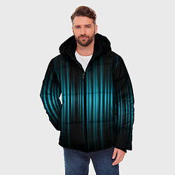 Куртка зимняя мужская Неоновые флуктуации, цвет: 3D-черный — фото 2