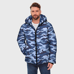 Куртка зимняя мужская Синий Камуфляж Camouflage, цвет: 3D-черный — фото 2