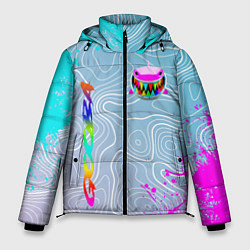 Куртка зимняя мужская 6IX9INE Gooba Брызги, цвет: 3D-красный