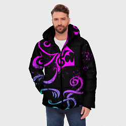 Куртка зимняя мужская НЕОНОВЫЙ ДРАКЕН DRAKEN TATTOO, цвет: 3D-светло-серый — фото 2