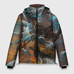 Куртка зимняя мужская Коллекция Get inspired! Абстракция F5-fl-139-158-4, цвет: 3D-черный