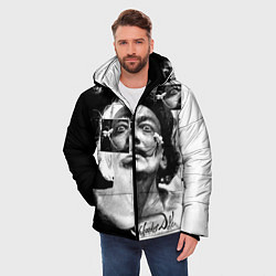 Куртка зимняя мужская Salvador Dali - Сальвадор Дали, цвет: 3D-светло-серый — фото 2