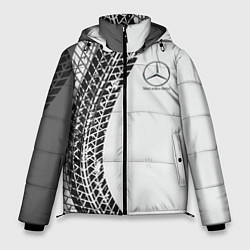 Куртка зимняя мужская Mercedes-Benz дрифт, цвет: 3D-светло-серый