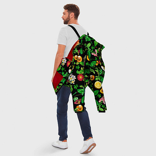 Мужская зимняя куртка Фруктовый сад / 3D-Красный – фото 5