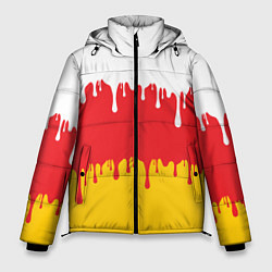 Куртка зимняя мужская Северная Осетия Алания потёки, цвет: 3D-черный