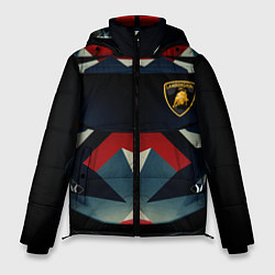 Куртка зимняя мужская ЛАМБОРГИНИ ТЕКСТУРА, цвет: 3D-красный