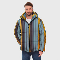 Куртка зимняя мужская Полосы выходного дня, цвет: 3D-светло-серый — фото 2