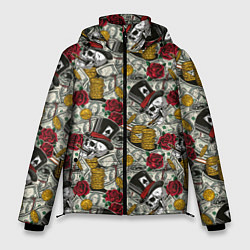 Куртка зимняя мужская Азартные Игры Казино, цвет: 3D-светло-серый