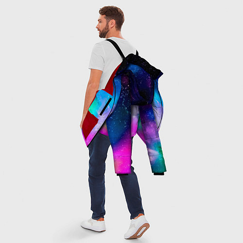 Мужская зимняя куртка Colorful Space Космос / 3D-Красный – фото 5