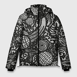 Куртка зимняя мужская Узор Дух вселенной, цвет: 3D-черный