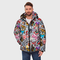 Куртка зимняя мужская Рисунок колледж, цвет: 3D-светло-серый — фото 2