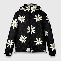 Куртка зимняя мужская Daisies Ромашки, цвет: 3D-черный