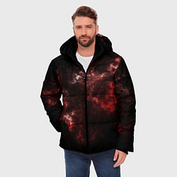 Куртка зимняя мужская Красный космос Red space, цвет: 3D-черный — фото 2