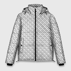 Куртка зимняя мужская Круглые стрелки паттерн, цвет: 3D-черный