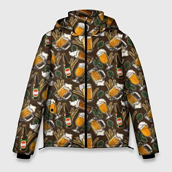 Куртка зимняя мужская Хмель и Пиво, цвет: 3D-черный