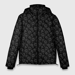 Куртка зимняя мужская Черепа - фон, цвет: 3D-черный
