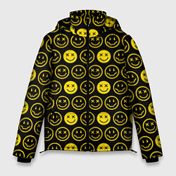 Куртка зимняя мужская Nirvana смайлики, цвет: 3D-черный