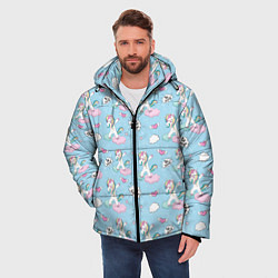 Куртка зимняя мужская Dab Единороги, цвет: 3D-светло-серый — фото 2