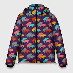 Куртка зимняя мужская Свиньи 18, цвет: 3D-светло-серый