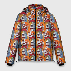 Куртка зимняя мужская Собаки Бассет-Хаунд, цвет: 3D-черный