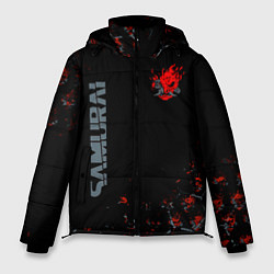 Куртка зимняя мужская Cyberpunk 2077 samurai Паттерн, цвет: 3D-черный