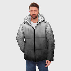 Куртка зимняя мужская Темный лес - туман, цвет: 3D-черный — фото 2