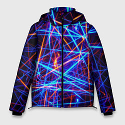 Куртка зимняя мужская Neon pattern Fashion 2055, цвет: 3D-черный