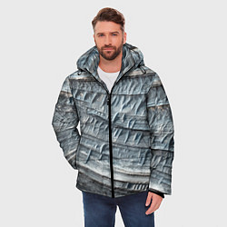Куртка зимняя мужская Текстура скалы Mountain Stone, цвет: 3D-светло-серый — фото 2