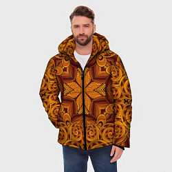 Куртка зимняя мужская Классическая абстракция, цвет: 3D-светло-серый — фото 2