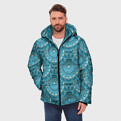 Куртка зимняя мужская Круговые узоры, цвет: 3D-светло-серый — фото 2