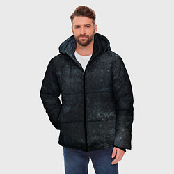 Куртка зимняя мужская Темная текстура, цвет: 3D-черный — фото 2