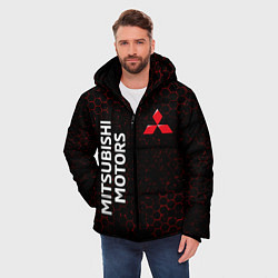 Куртка зимняя мужская МИТСУБИСИ МОТОР - Графика, цвет: 3D-черный — фото 2