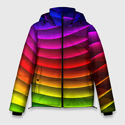 Куртка зимняя мужская Color line neon pattern Abstraction Summer 2023, цвет: 3D-черный
