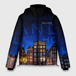 Куртка зимняя мужская Голландия в ночи, цвет: 3D-черный