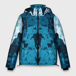Куртка зимняя мужская Абстрактный графический узор Abstraction, цвет: 3D-красный