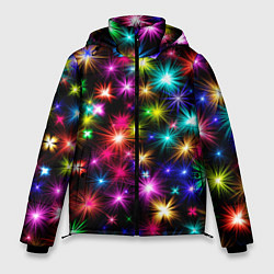 Куртка зимняя мужская ЦВЕТНЫЕ ЗВЕЗДЫ COLORED STARS, цвет: 3D-светло-серый