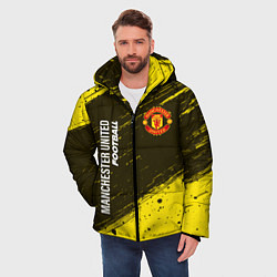 Куртка зимняя мужская MANCHESTER UNITED Football - Краска, цвет: 3D-черный — фото 2