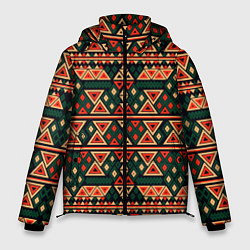 Куртка зимняя мужская Узор геометрия треугольная, цвет: 3D-светло-серый