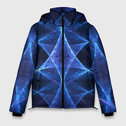 Куртка зимняя мужская Объёмный геометрический паттерн Volumetric geometr, цвет: 3D-красный