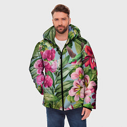 Куртка зимняя мужская Цветы Эдема, цвет: 3D-светло-серый — фото 2