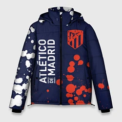 Куртка зимняя мужская ATLETICO MADRID Брызги, цвет: 3D-черный