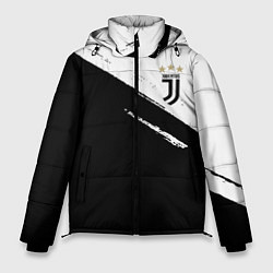Куртка зимняя мужская Juventus маленькое лого, цвет: 3D-светло-серый