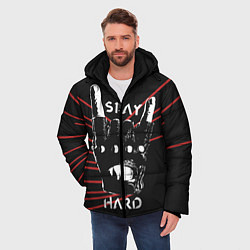 Куртка зимняя мужская Stay hard, цвет: 3D-черный — фото 2